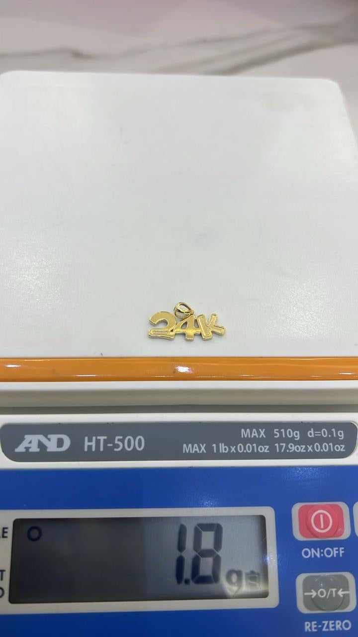 Degaaqs 18Karat Pure Gold Chain Pendant