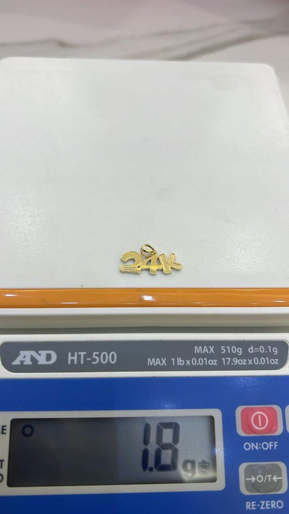 Degaaqs 18Karat Pure Gold Chain Pendant