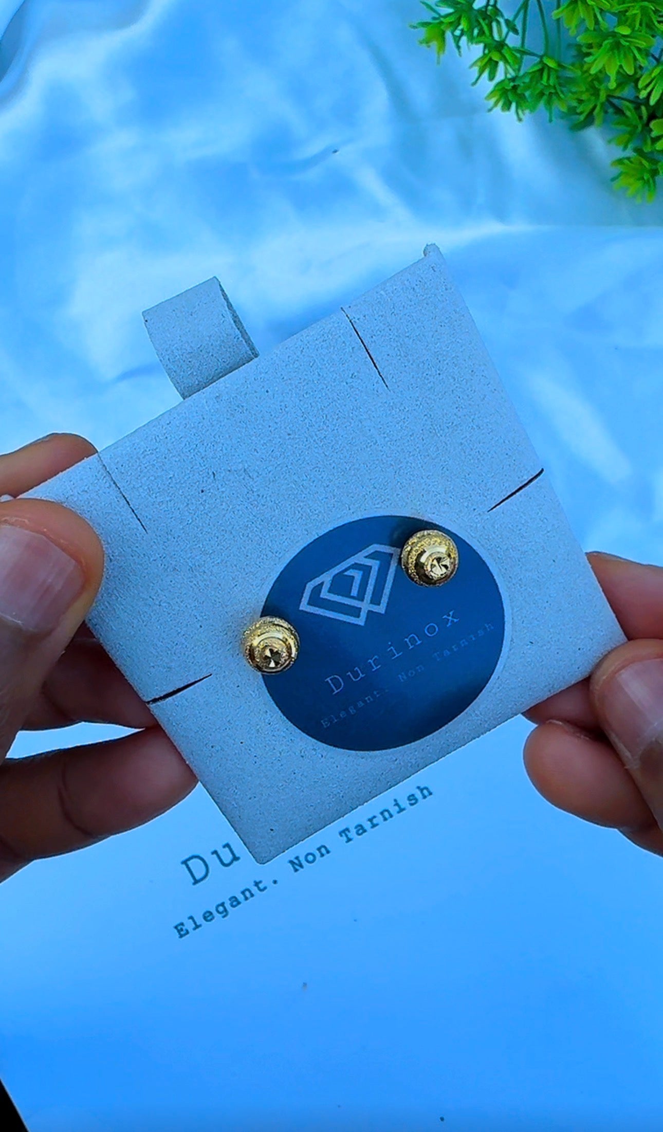 21 Karat Solid Gold Ball Stud Earrings | 1.8g & 2.0g | 3 Different Designs