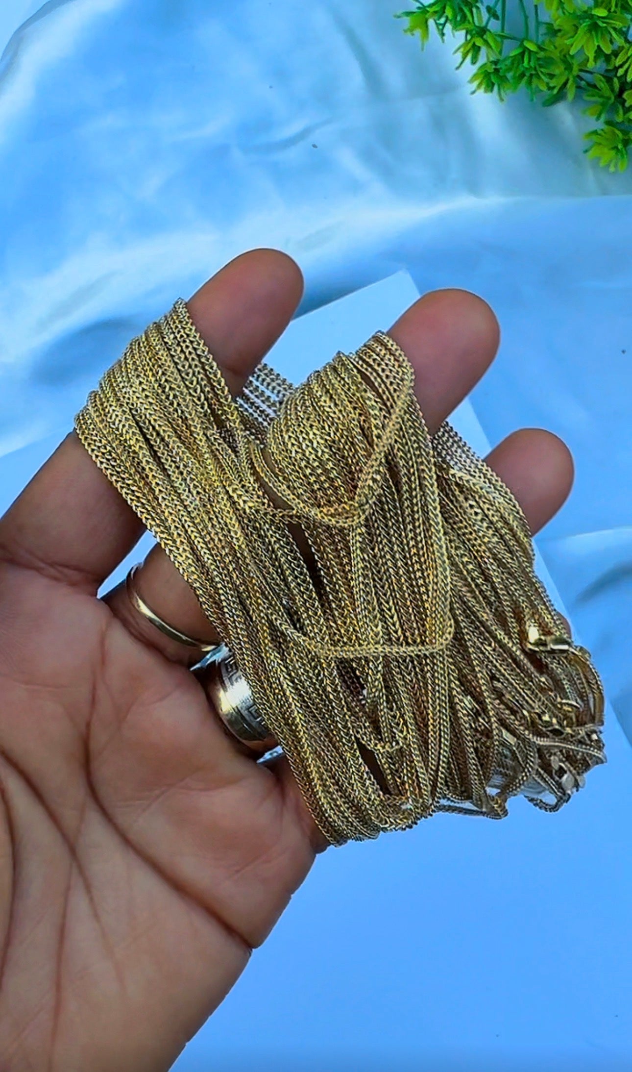 18K Solid Gold Franco Chain Necklace  | 18” - 24”