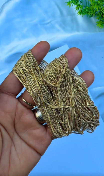 18K Solid Gold Franco Chain Necklace  | 18” - 24”