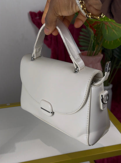 White Structured Women's Handbag | LARYZ Everyday - 019 | Small-Medium