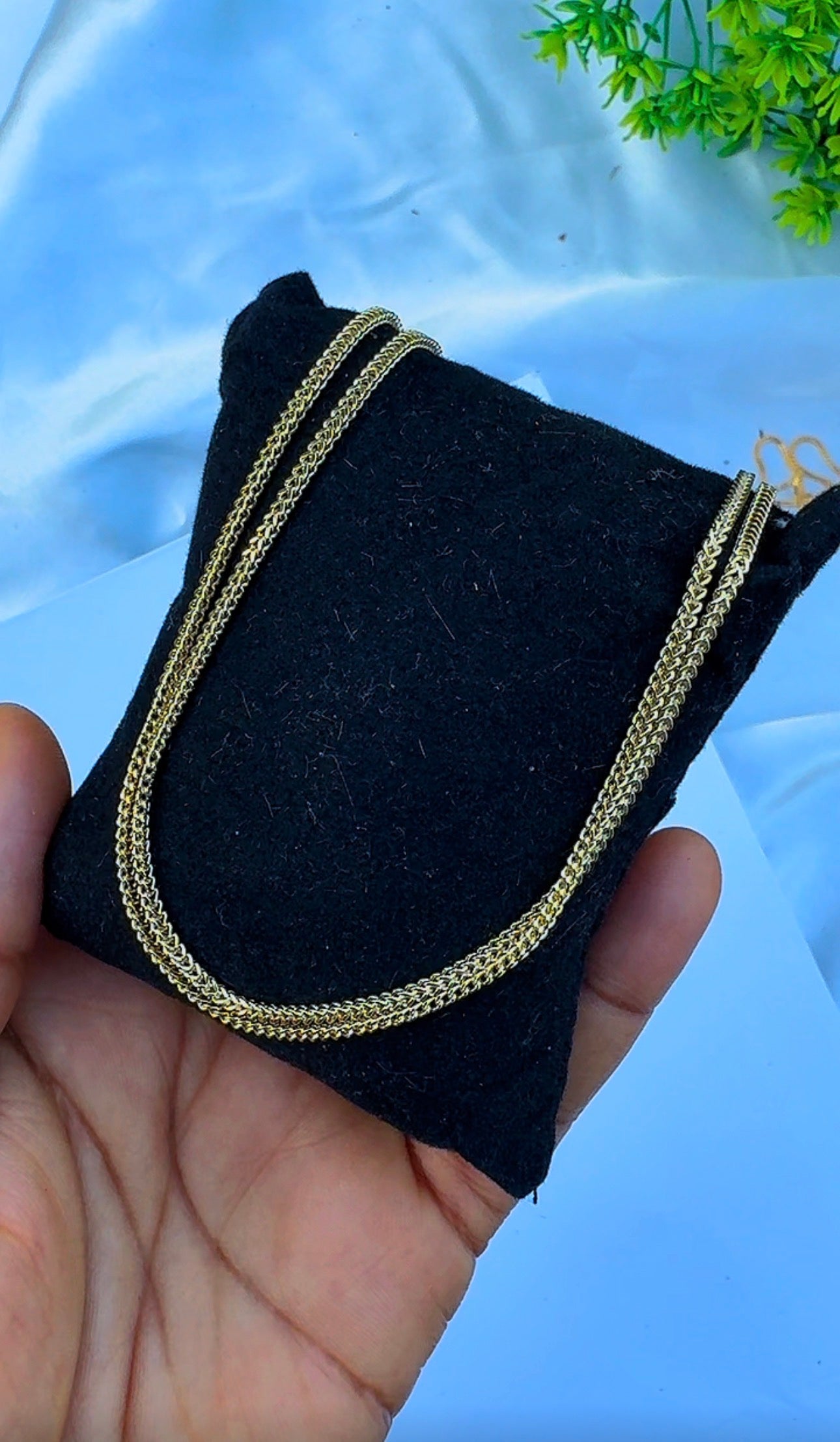 18K Solid Gold Franco Chain Necklace  | 18” - 24”