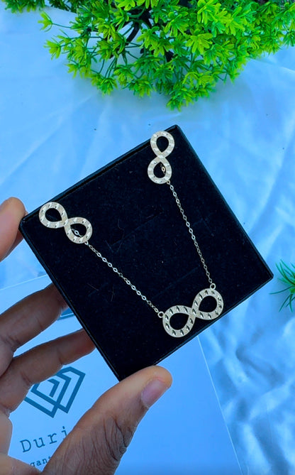 18K Solid Gold Infinity Instant Chain Necklace - 2.0g | 18 Inches