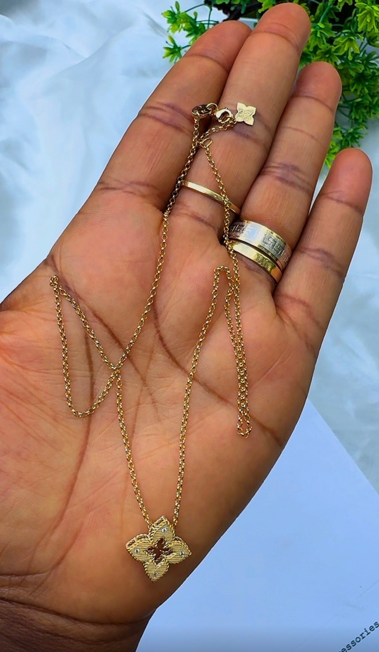 18K Solid Gold Star Instant Chain Necklace – 3.6g | 18 Inches