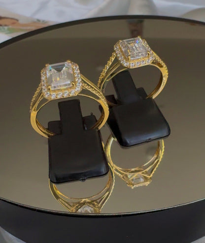 Degan 18 Karat Pure Gold Engagement Ring Size 7