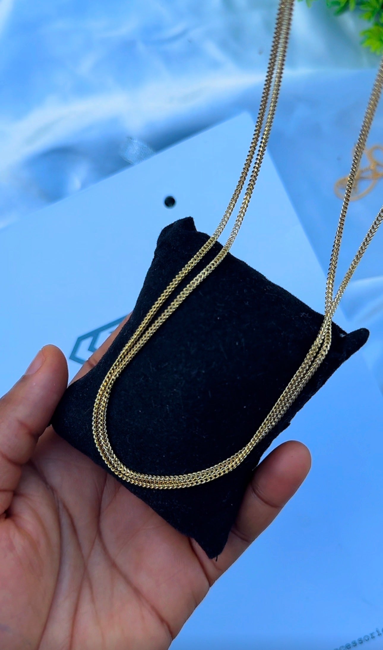 18K Solid Gold Franco Chain Necklace  | 18” - 24”