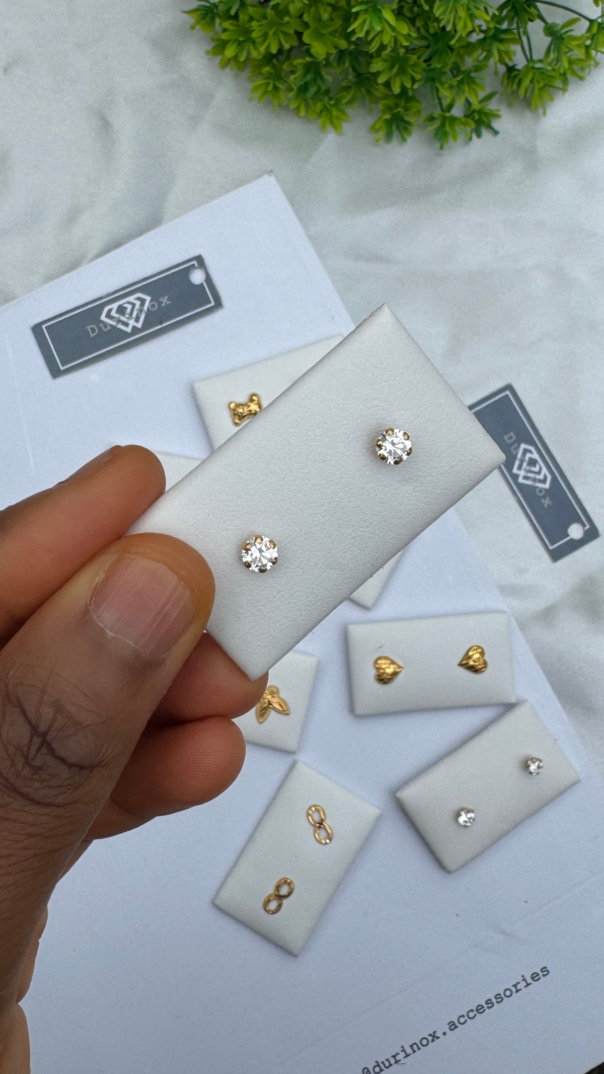 18 Karat Solid Gold Screw Stud Earrings
