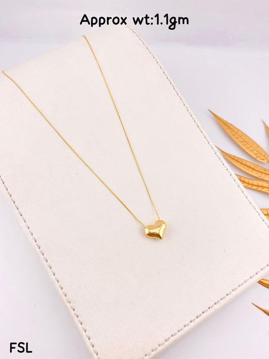 Defash 18 Karat Real Gold Instant Chain Necklace 18in (Extra)