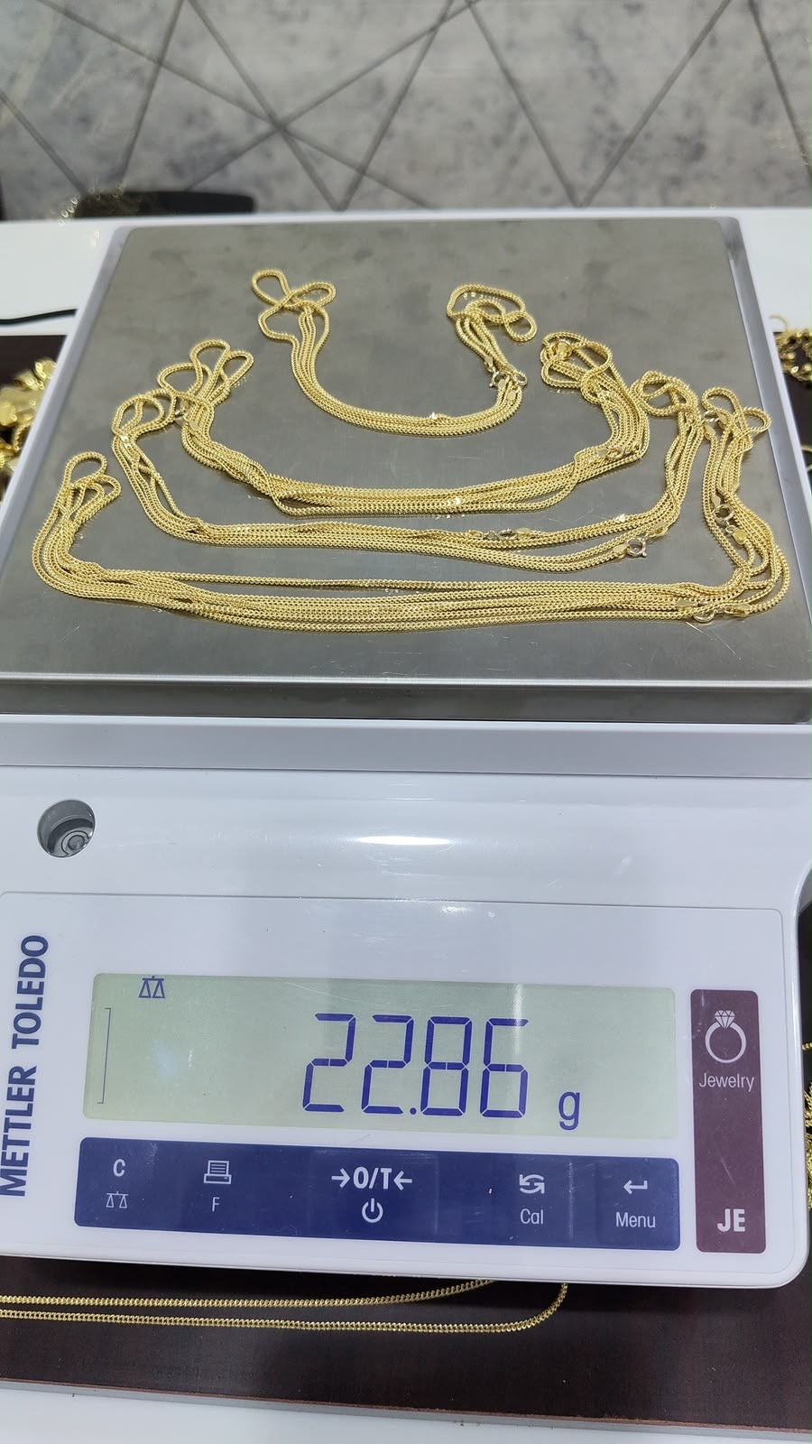 18K Solid Gold Franco Chain Necklace  | 16”-22” | Lightweight | 2.0 - 2.6g