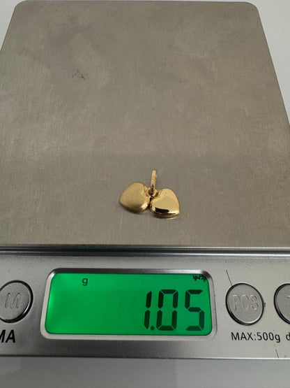 18K Solid Gold Twin Love Pendant | 1.05g