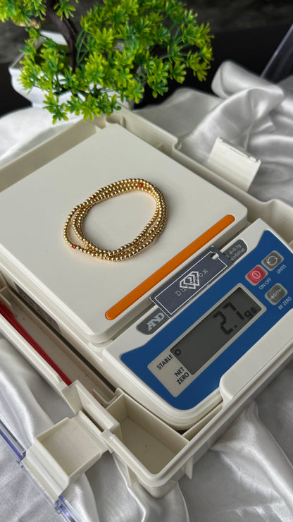 Degaxs 18K Solid Gold Stretchable Bangle (Shiny)