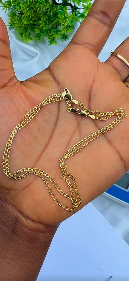 Durak 18ct Solid Gold Anklets 10 Inches