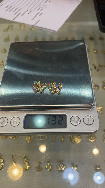 Dellap 18ct Real Gold Chain Pendant (Butterfly)