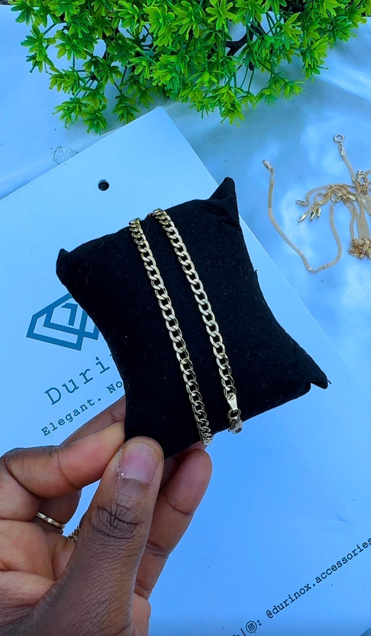 18K Solid Gold Cuban Anklet | 10 Inches | 3.24g