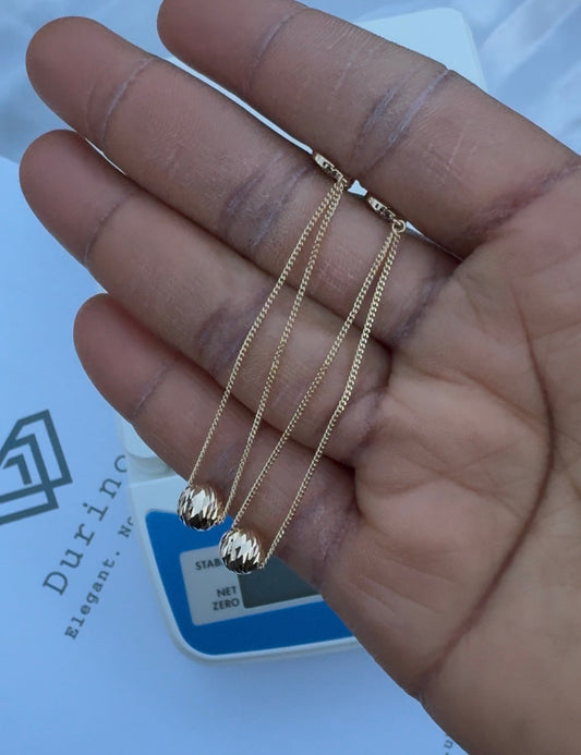 Degems 18ct Real Gold Drop Earrings