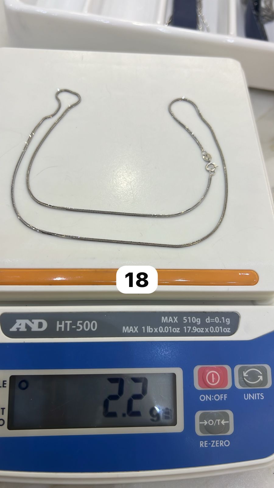 Degaams 18 Karat White Gold Franco Chain Necklace (750)