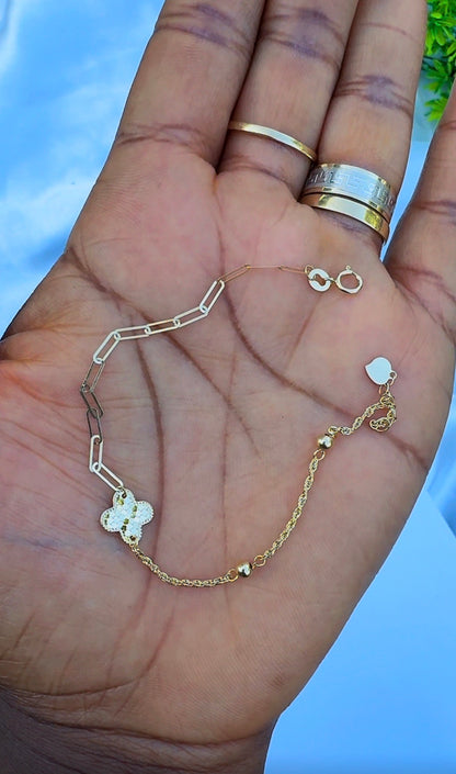 18K Solid Gold Dainty Lightweight Bracelet | Very Fragile (1g) (Extra)