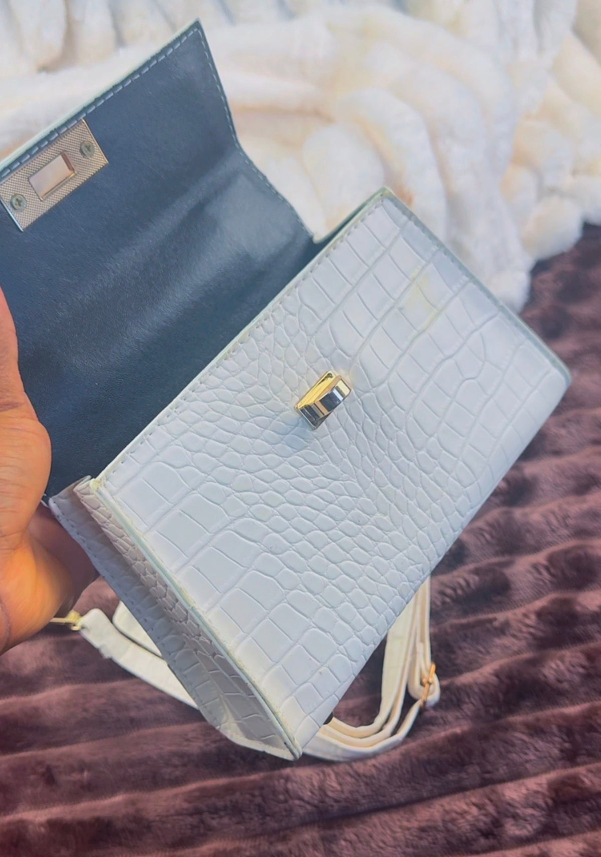 White Structured Women's Handbag | LARYZ Everyday - 056 | Small-Medium