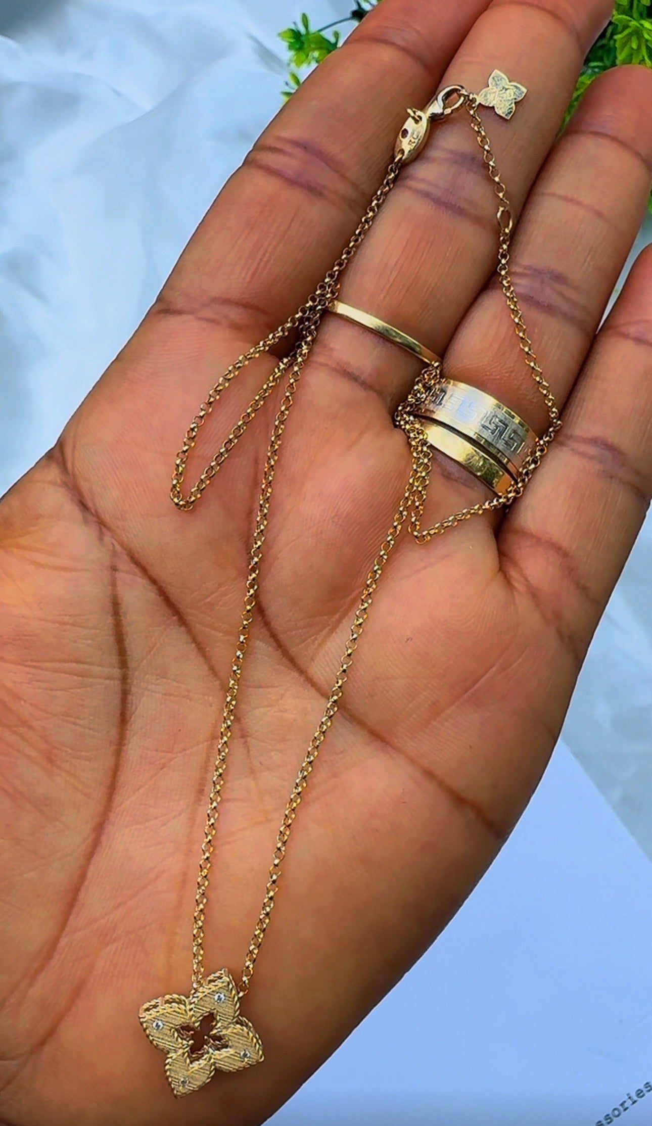 18K Solid Gold Star Instant Chain Necklace – 3.6g | 18 Inches