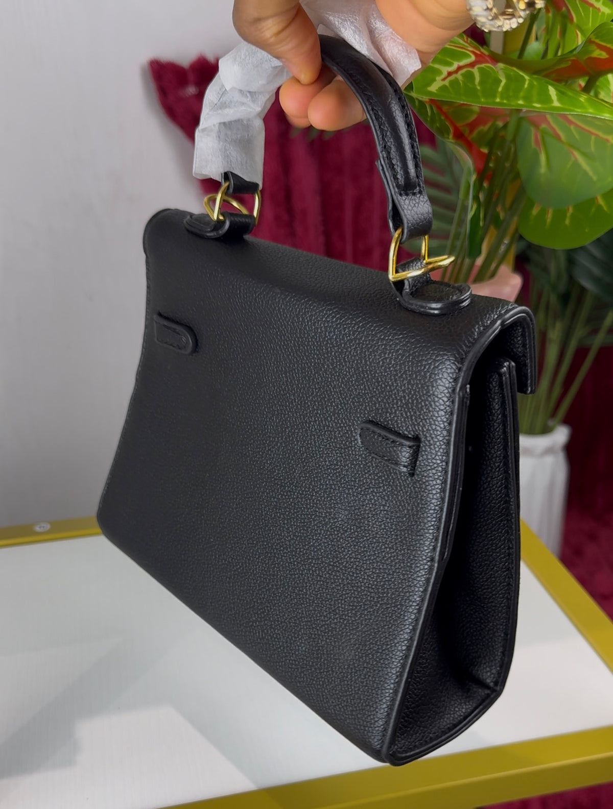 Black Structured Women's Handbag | LARYZ Everyday - 023 | Small-Medium