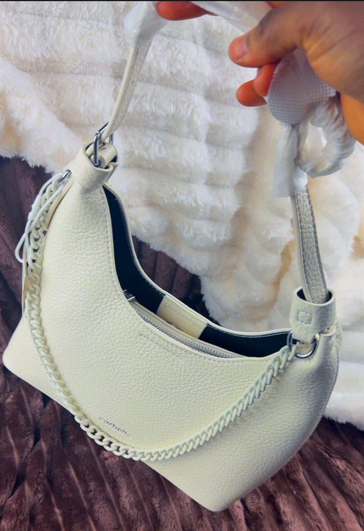 Cavella White Shoulder Handbag With Chain | LARYZ Everyday - 035 | Medium
