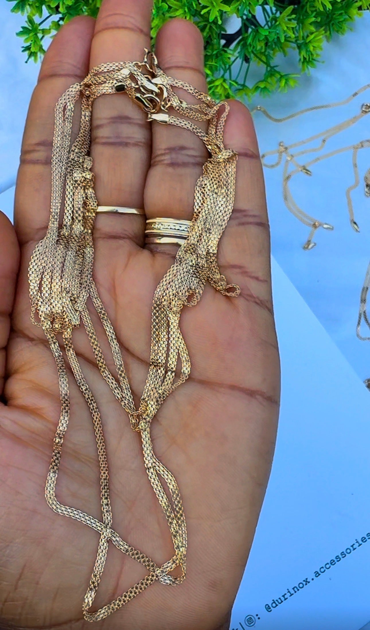 18ct Solid Gold Carpet Chain 18 - 22 Inches | 2.6g & 3.1g