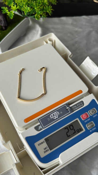 18K Solid Gold Molded Bracelet | 2.9g | 7.5 Inches