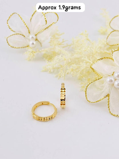 Degarh 18Karat Solid Gold Hoop Earrings