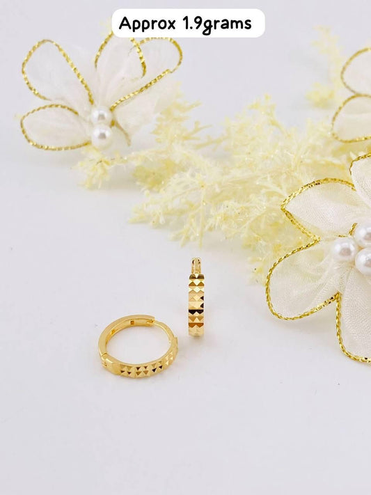 Degarh 18Karat Solid Gold Hoop Earrings