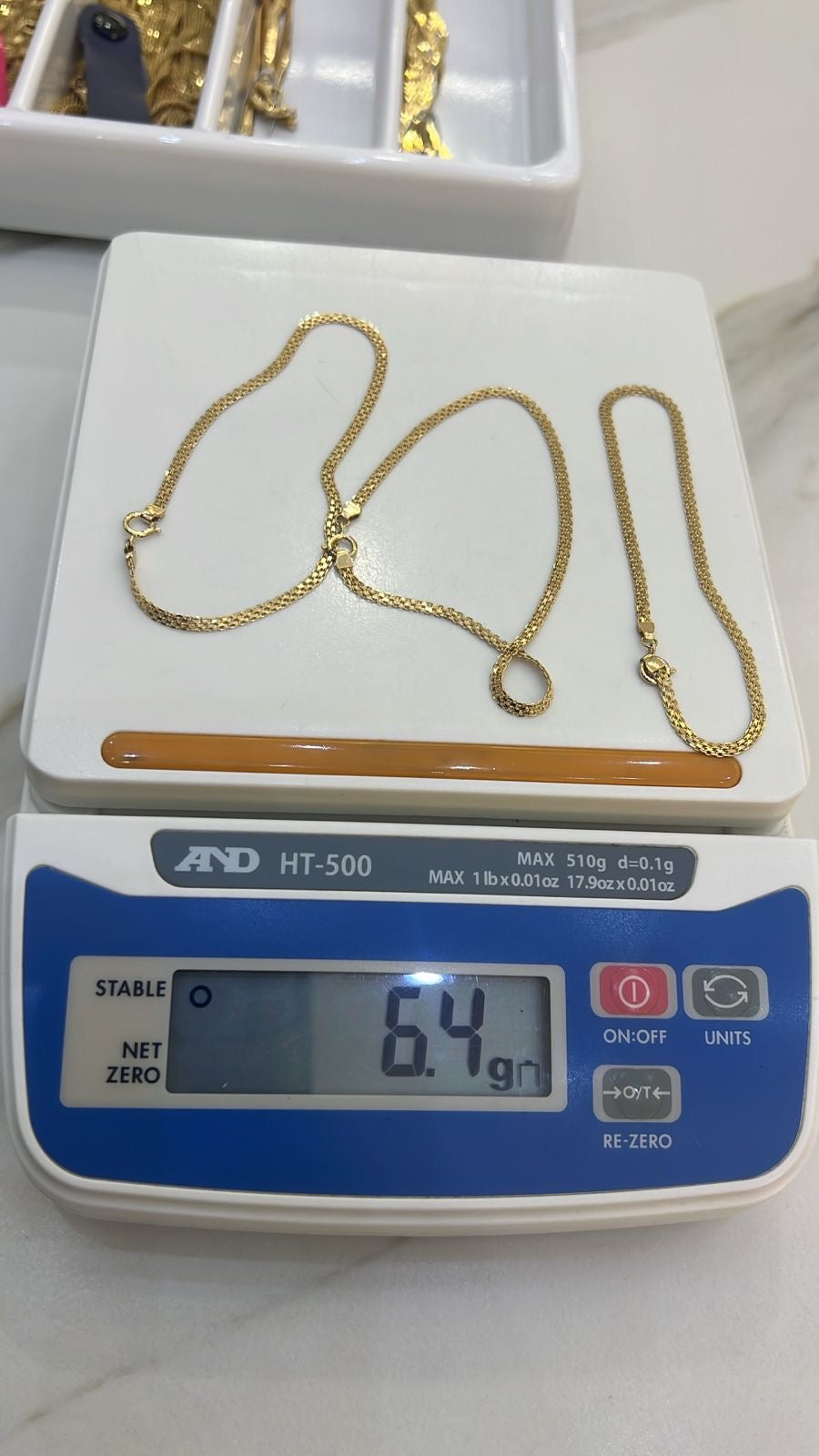 Diigac 18K Pure Gold Carpet Bracelets 7.5 Inches