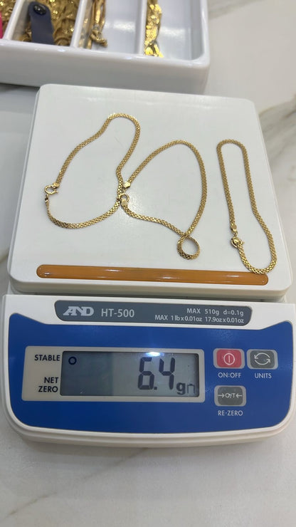Diigac 18K Pure Gold Carpet Bracelets 7.5 Inches