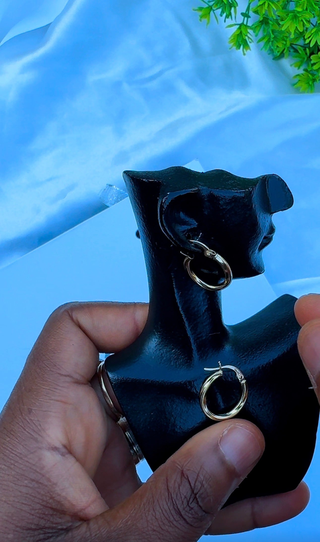 18K Solid Gold  Polished Hoop Earrings | 0.9g & 1g
