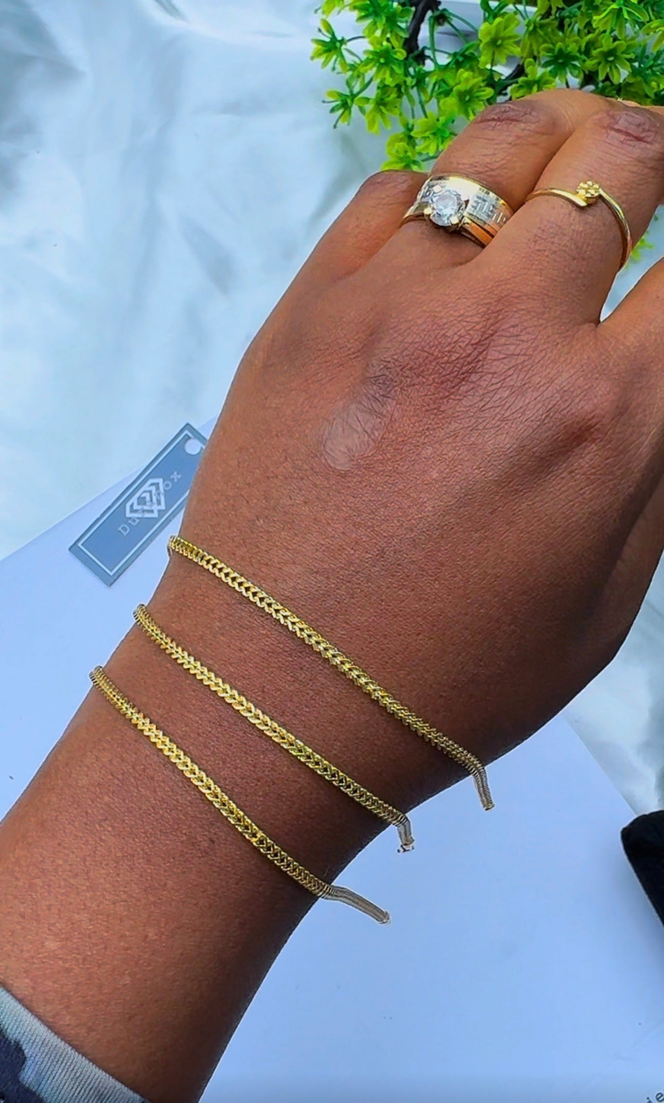 18K Solid Gold Franco Bracelet – 2.1g & 3.1g - 7.5 Inches