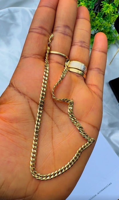 18K Solid Gold Cuban Anklet | 10 Inches | 3.4g