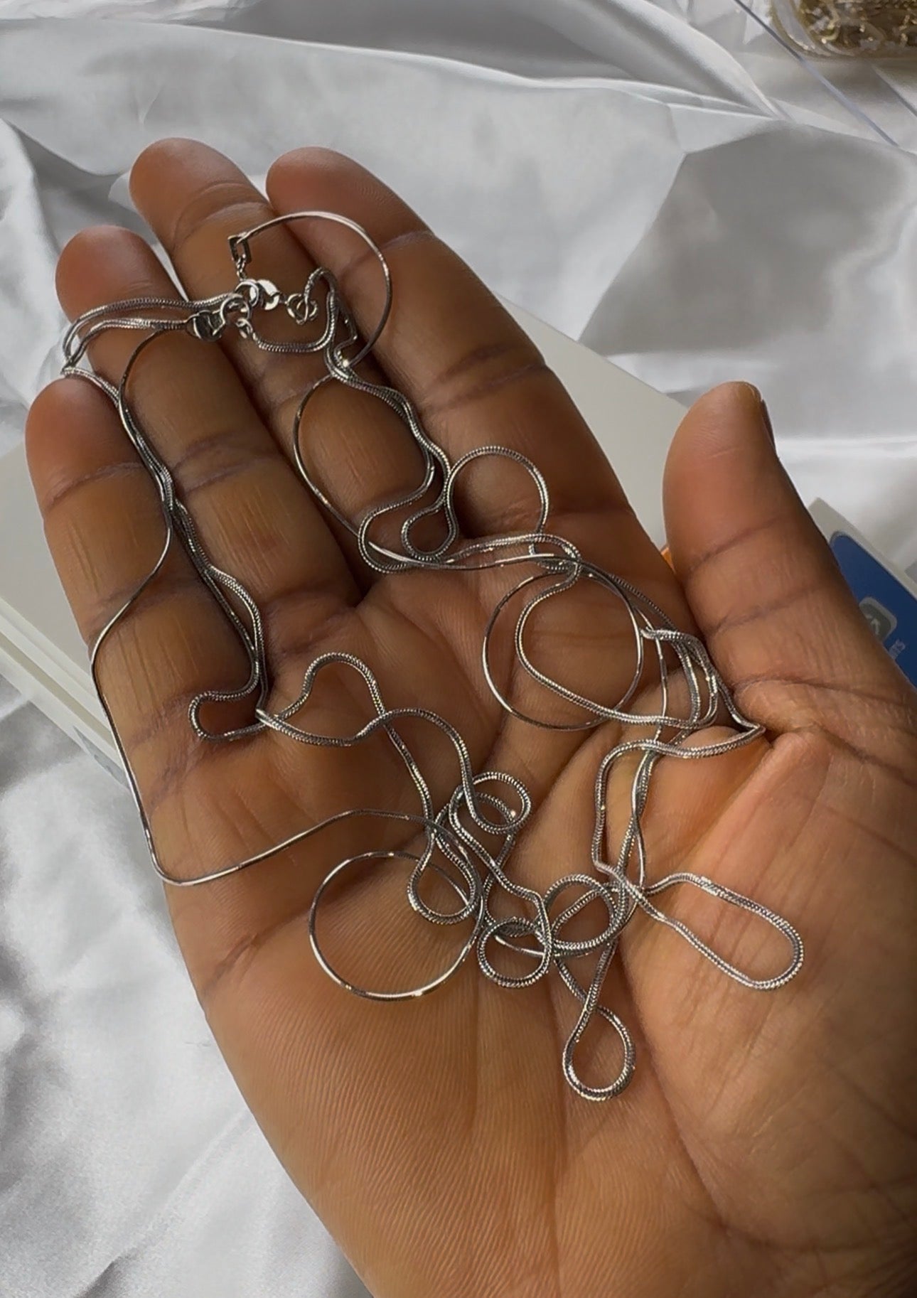 Degaams 18 Karat White Gold Franco Chain Necklace (750)