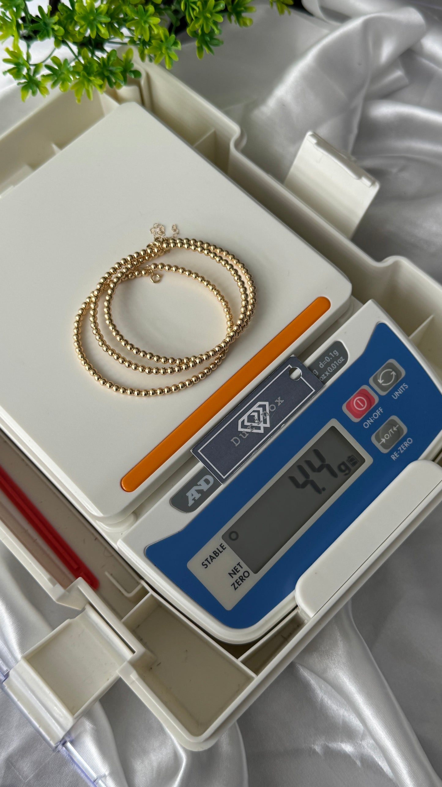 Defax 18K Real Gold Ball Bangles