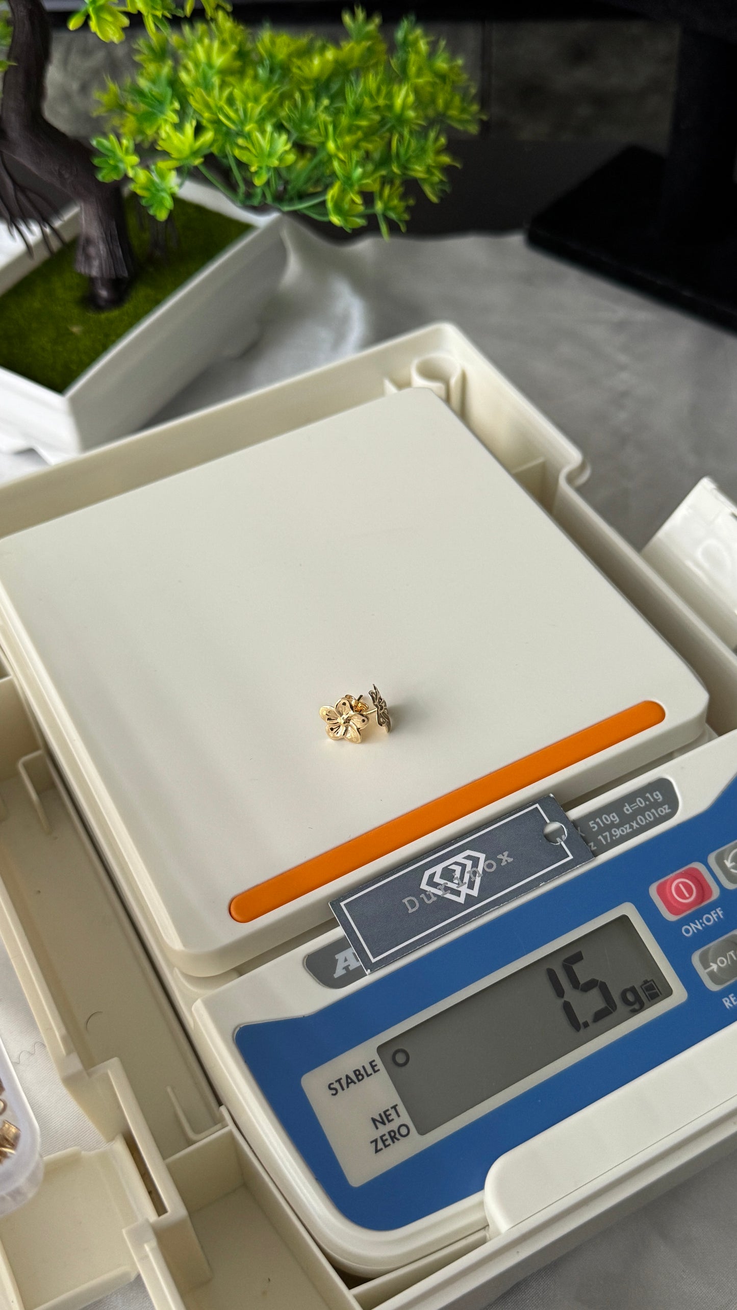 18K Solid Gold Textured Stud Earrings – Floral, Greek Key Clover & Bow Statement Stud Earrings (Pick Your Style) | 1.5 - 2.0g