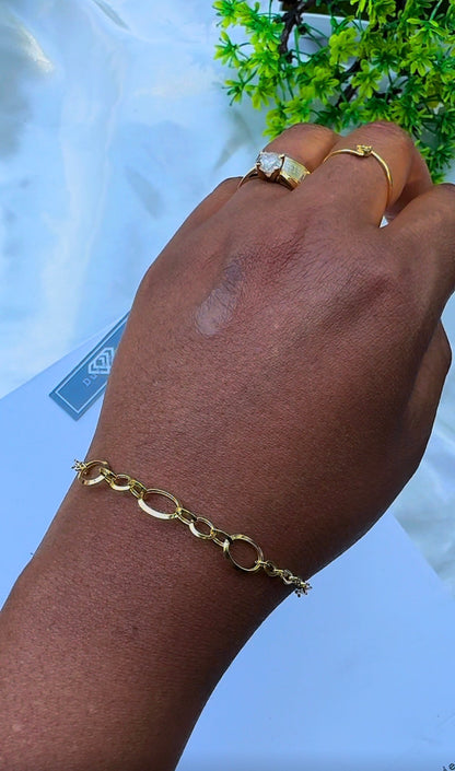18K Solid Gold Link Bracelet 2.2g | 7.5 Inches