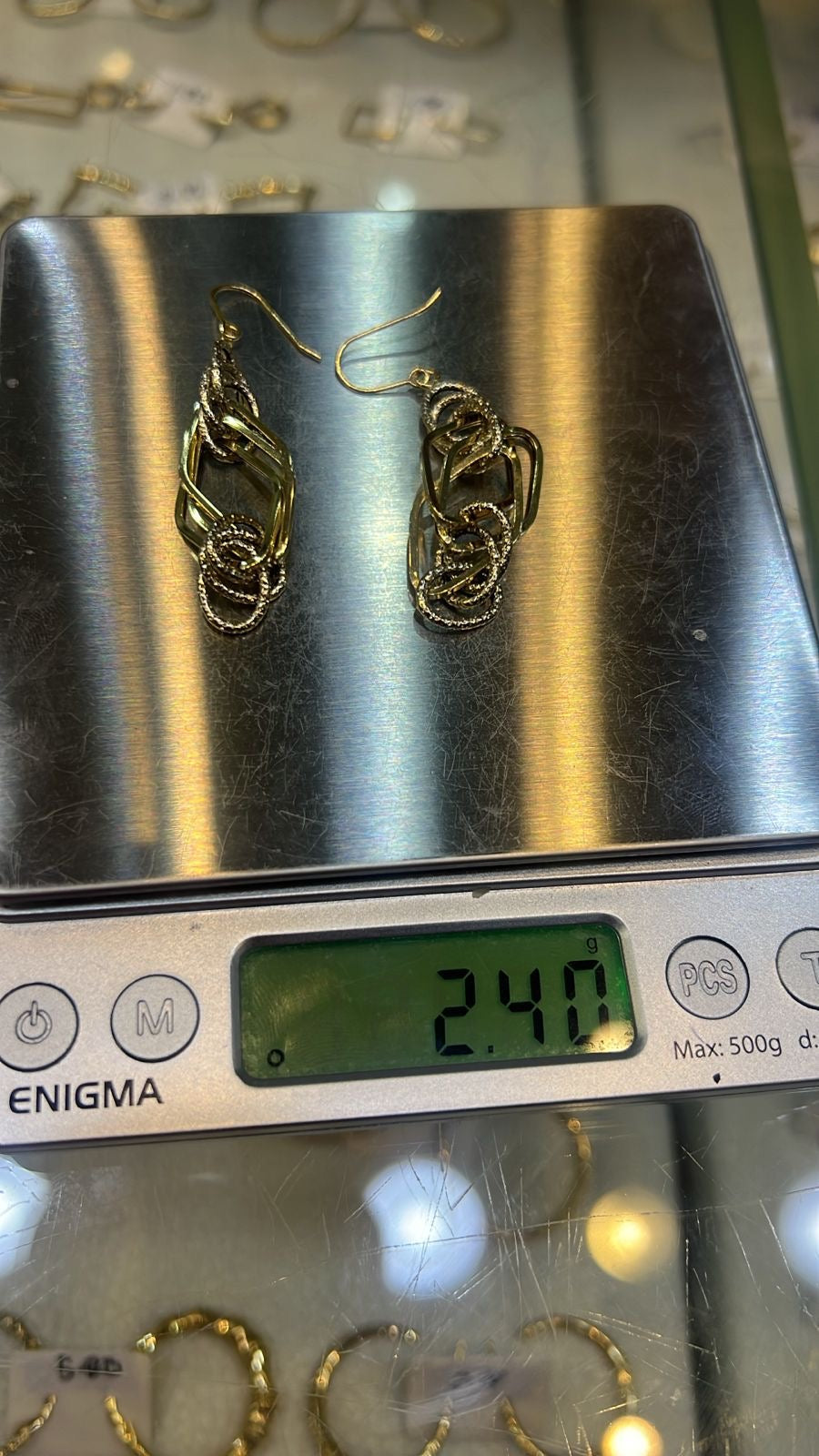 18 Karat Real Gold Drop Earrings | 2.4g