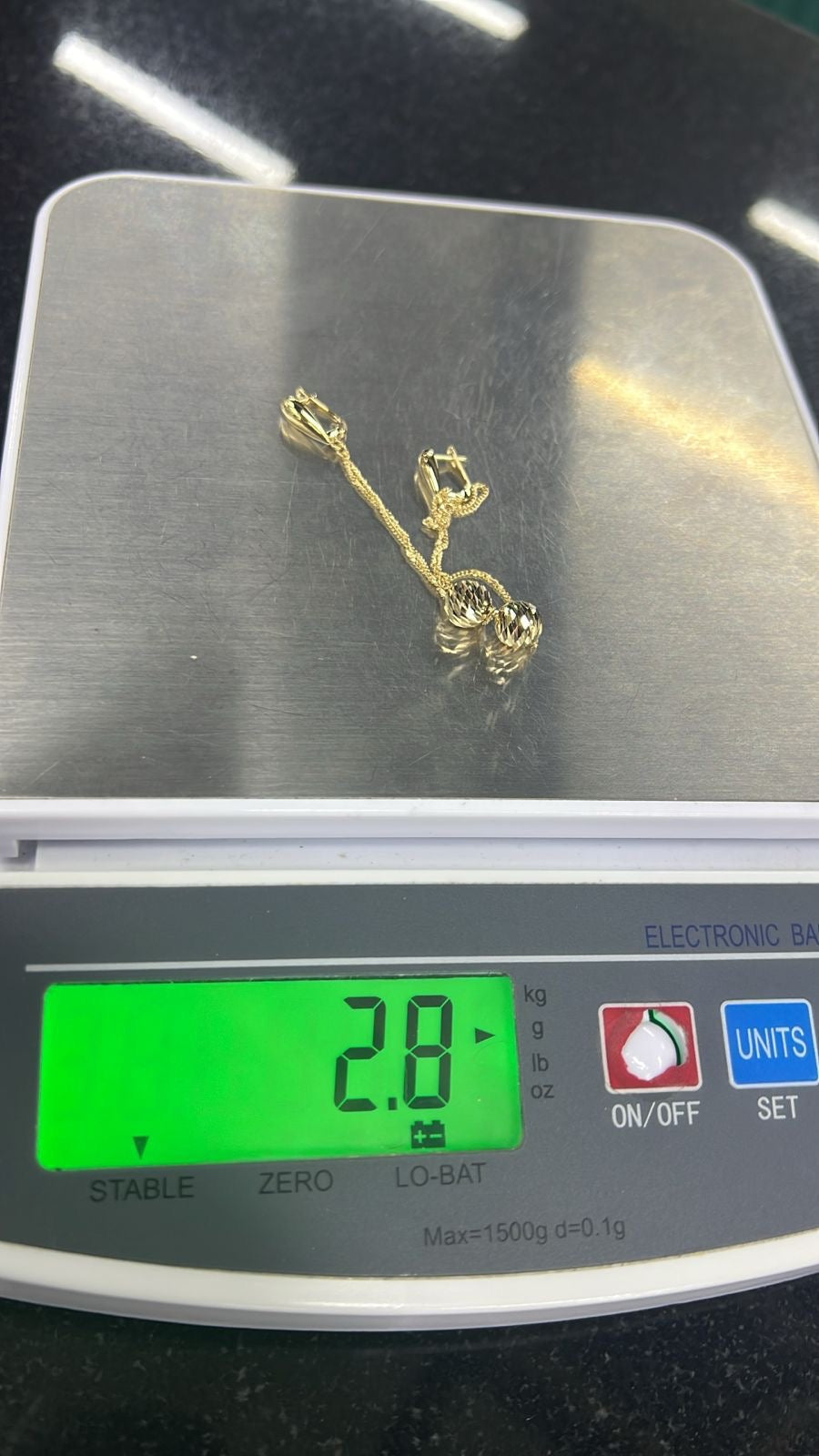 Degems 18ct Real Gold Drop Earrings