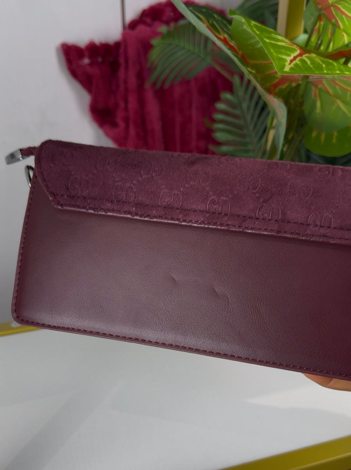 Burgundy Structured Women's Flap Wallet Bag | LARYZ Everyday - 025