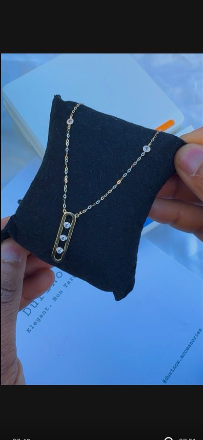 Defar 18ct Solid Gold Instant Chain Necklace 16.5+1 Inches