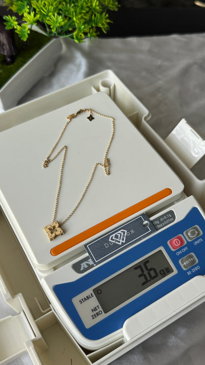 18K Solid Gold Star Instant Chain Necklace – 3.6g | 18 Inches
