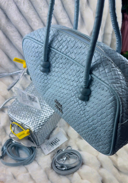 Blue Woven Barrel Women’s Bag | LARYZ Everyday - 037 | Medium-Big