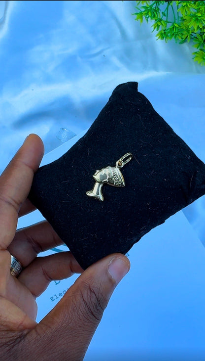 18K Solid Gold Head Pendant | 1.32g