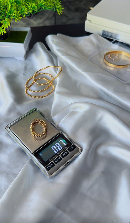 18K Solid Gold Stretchable Bangle (Shiny) | 0.9g & 1.3g | Small to Medium Wrists