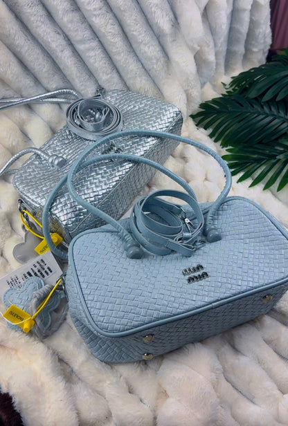 Blue Woven Barrel Women’s Bag | LARYZ Everyday - 037 | Medium-Big