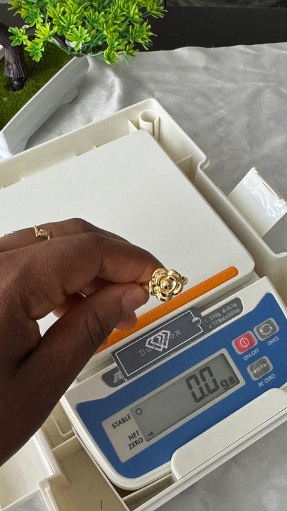 18K Solid Gold Chunky Fashion Rings For Women- Lightweight 1g or Less (Extra Extra)