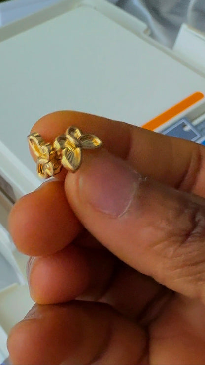 Diigab 18ct Real Gold Stud Earrings